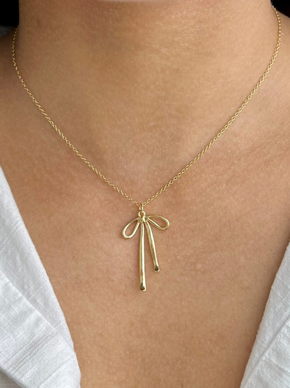 Bow Charm Necklace