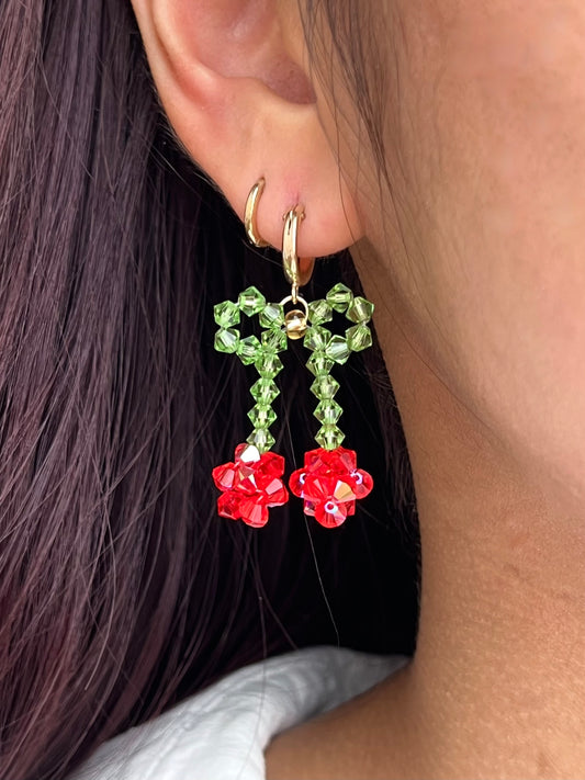 Cherry Bow Earrings